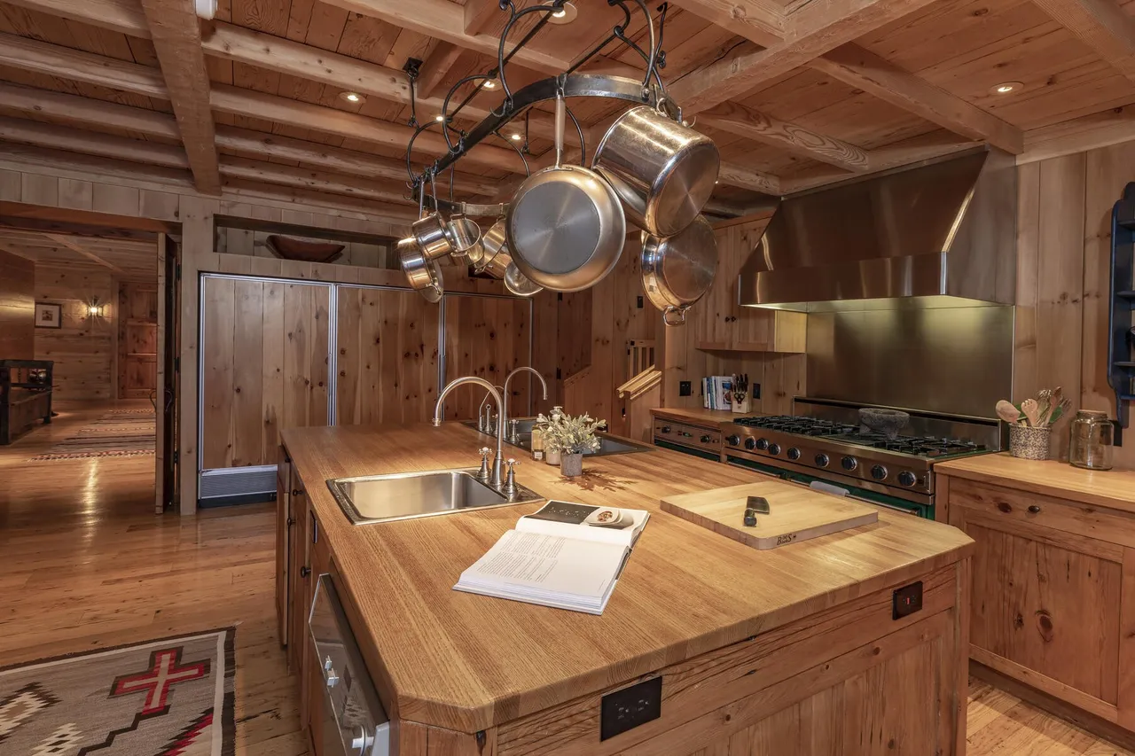 Wood-paneled kitchen at 115 Francisco Way