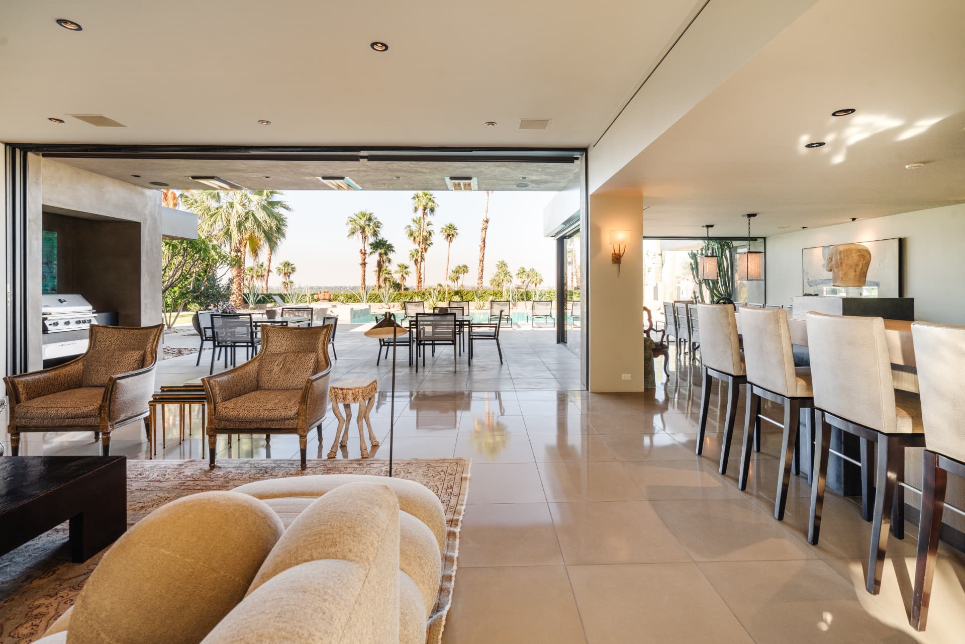 Indoor-outdoor living area at 70257 Calico
