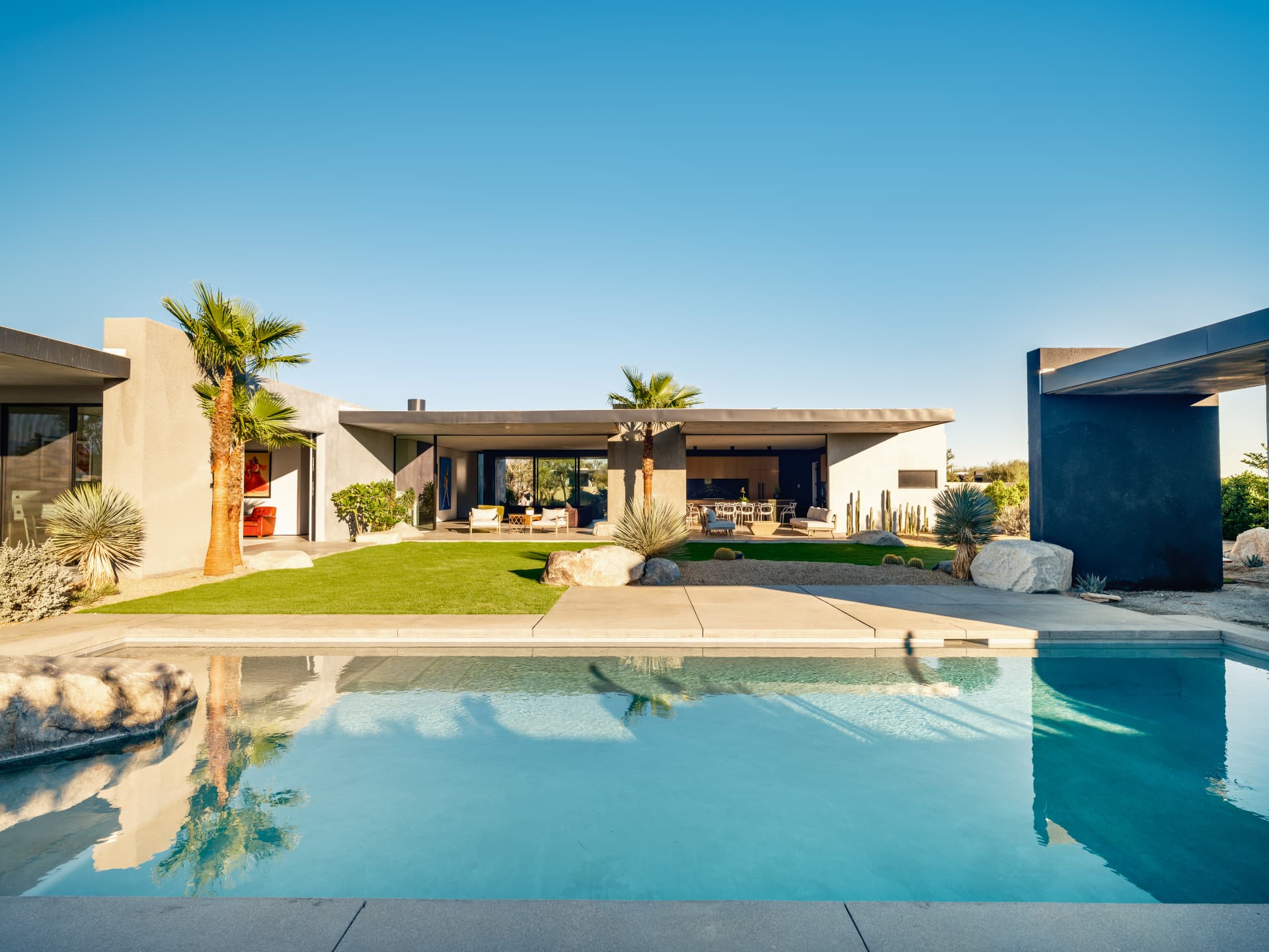 Pool and modern architecture at 3 Echo Lane