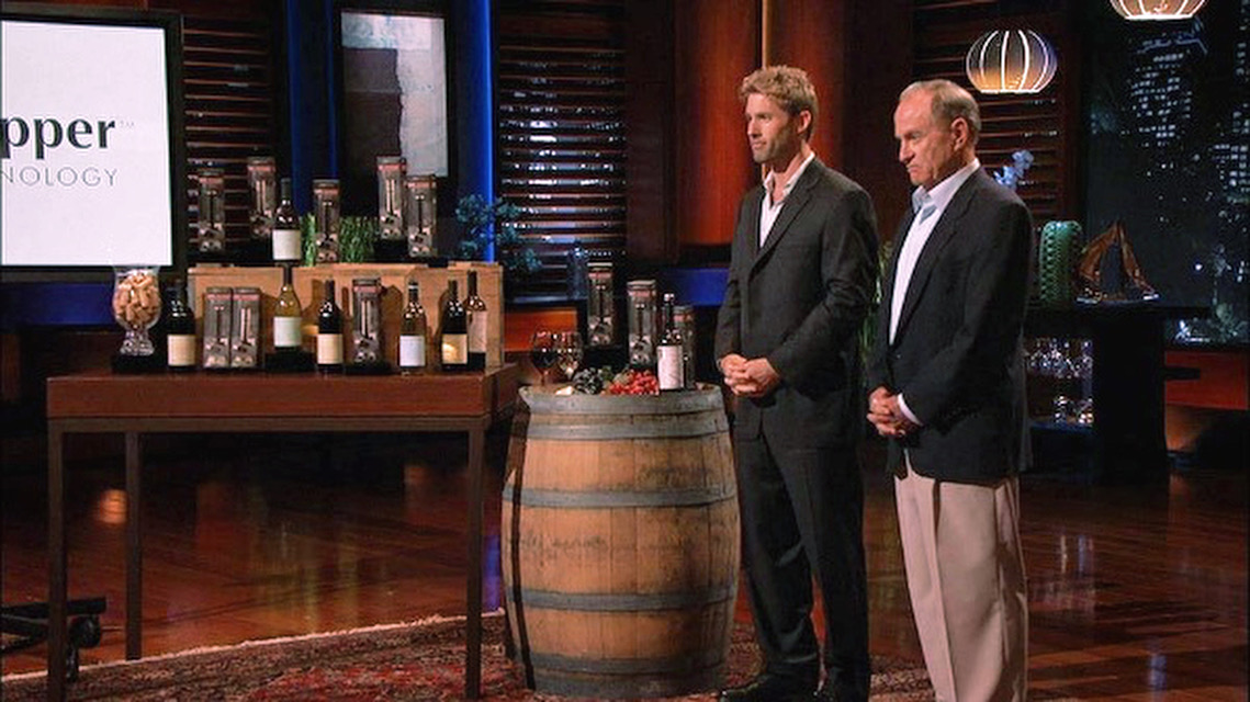 Chase Hoyt pitching his company to the investors on Shark Tank